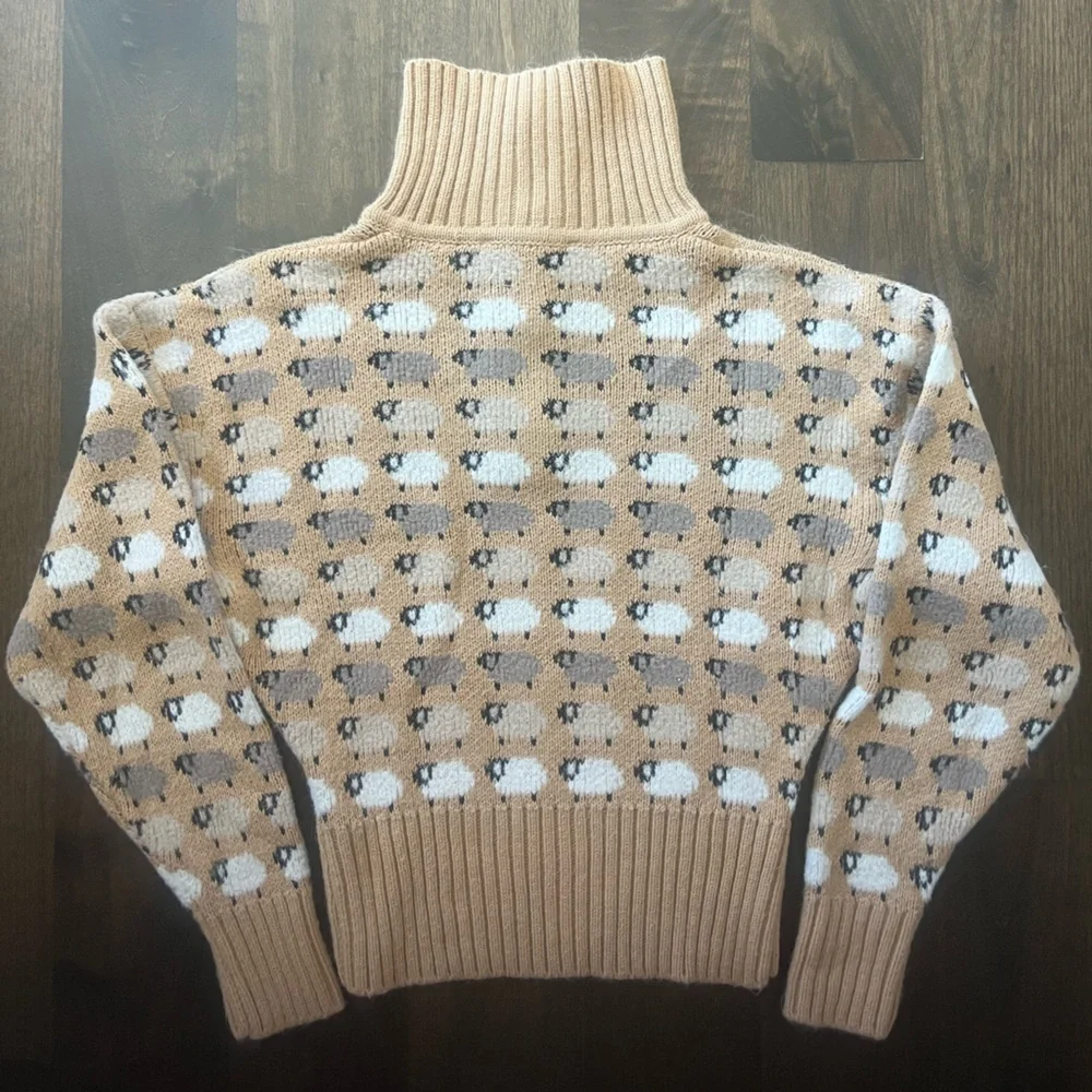 ZARA - Sheep Sweater Button Up / Turtleneck / Polo. Literally the cutest! - Picture 7 of 9